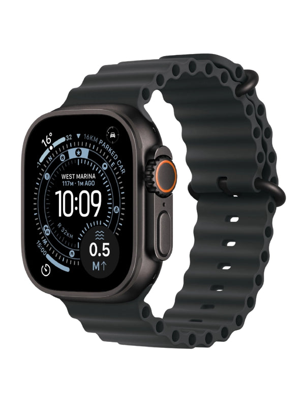 Apple Watch Ultra 3 49mm 2025 Black Titanium Case with Black Ocean Band